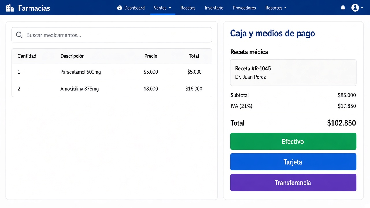 Ejemplo: Caja y medios de pago